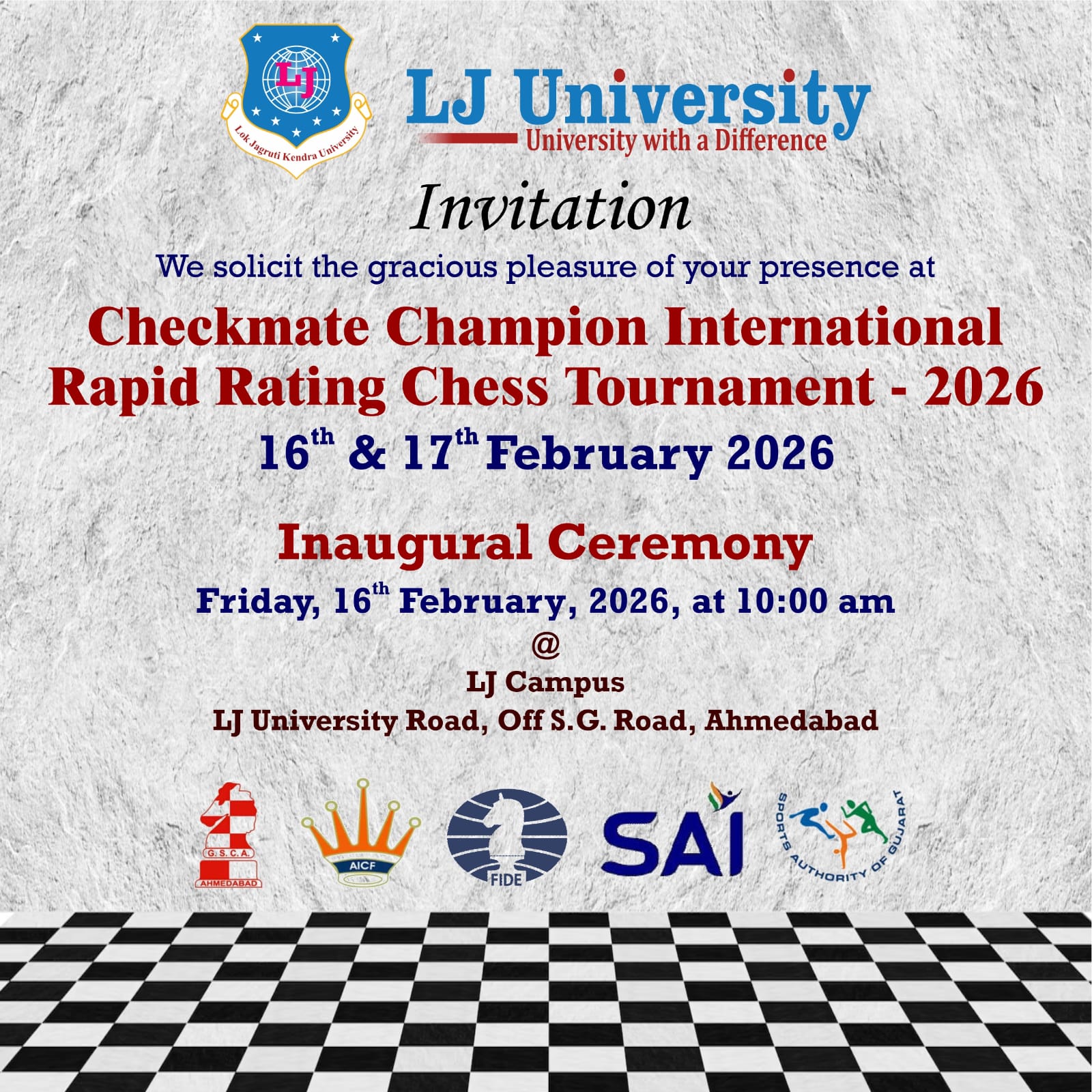 Checkmate Champion International Rapid Rating Chess Tournament – 2026